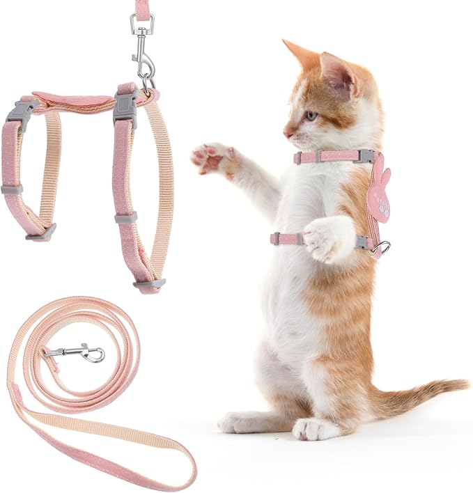 TIESOME Cat Harness and Leash Set, Adjustable Gradient Kitten Harness Escape by TIESOME
