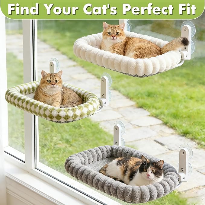 Cat Window Perch with Bolster, Cordless Foldable Cat Window Hammock with Strong - Image 7