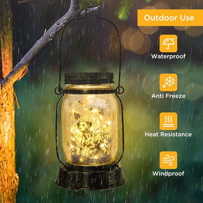 Dalmatian Gifts for Women/Men Dalmatian Solar Lanterns Mom Birthday Spotted Dog - Image 6