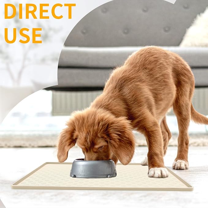 Ptlom Silicone Pet Placemat for Dog and Cat, Waterproof Non-Slip Pet Feeding - Image 3