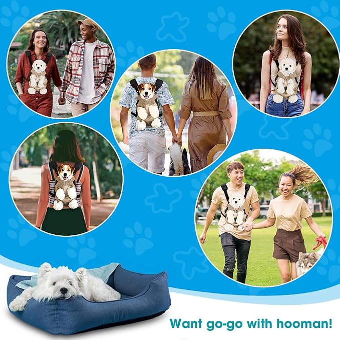 Dog Backpack Carrier, Pet Sling Front Backpack - Image 9