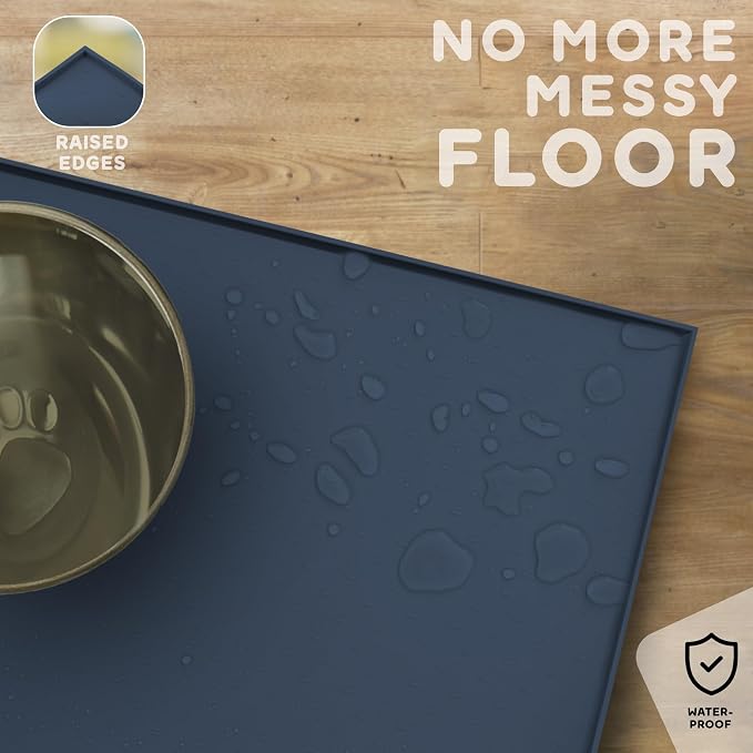 Dog Food Mat - 24x15 Raised Edges Dogs Mat - Image 5