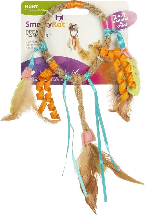 SmartyKat Dream Dangler 2-in-1 Hanging Feather Cat Toy - Image 5