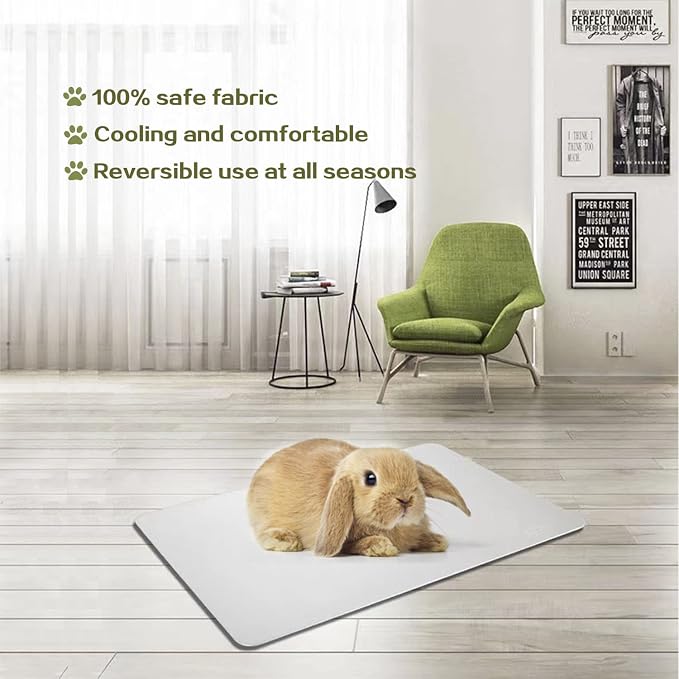Rabbit Cooling Pad, 11.8x7.9 in Hamster Cooling Mat Pet Cool Plate - Image 7