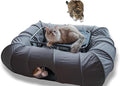 XxingSheep 2-Tier Cat Tunnel & Hammock Bed XXL, 4 Cave Shuttle by XxingSheep