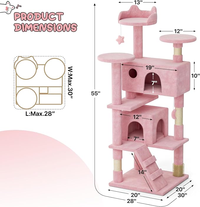 MoNiBloom 54 Inch Cat Tree Tower - Image 2