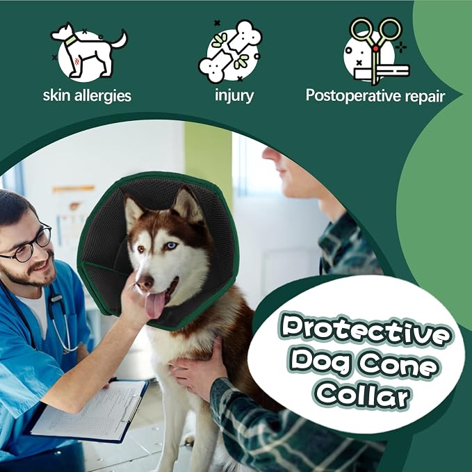 Dog Cone Collar Soft Cone for Medium Dogs After Surgery Adjustable Elizabethan - Image 6
