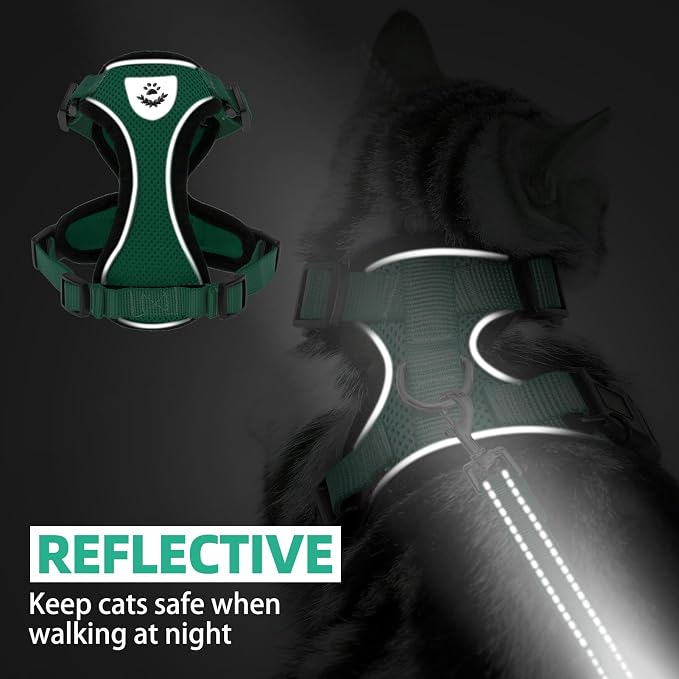 PUPTECK Cat Harness and Leash Set Escape Proof Reflective Cat Walking Harness - Image 6