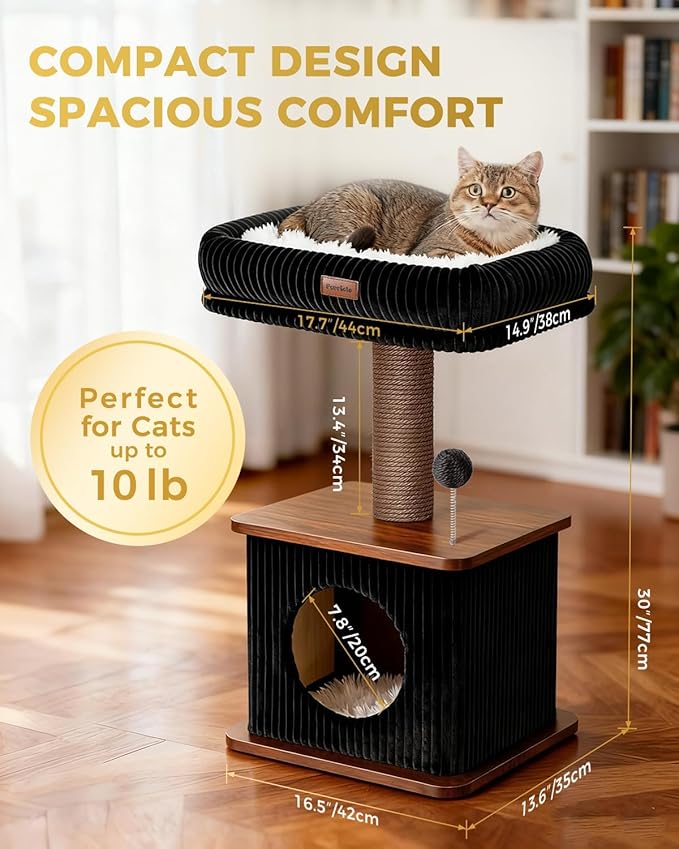 Modern Cat Tree for Indoor Cats, Nordic Loft Style, Cat Tower for Kitten - Image 2