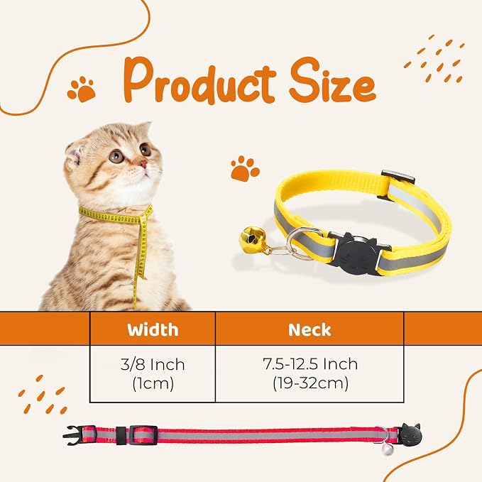 12-Pack Reflective Cat Collar Breakaway - Image 6