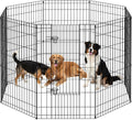 FDW 42 Inch Dog Pen 8 Panel Dog Playpen Indoor Outdoor Metal Puppy Pet Fence by FDW