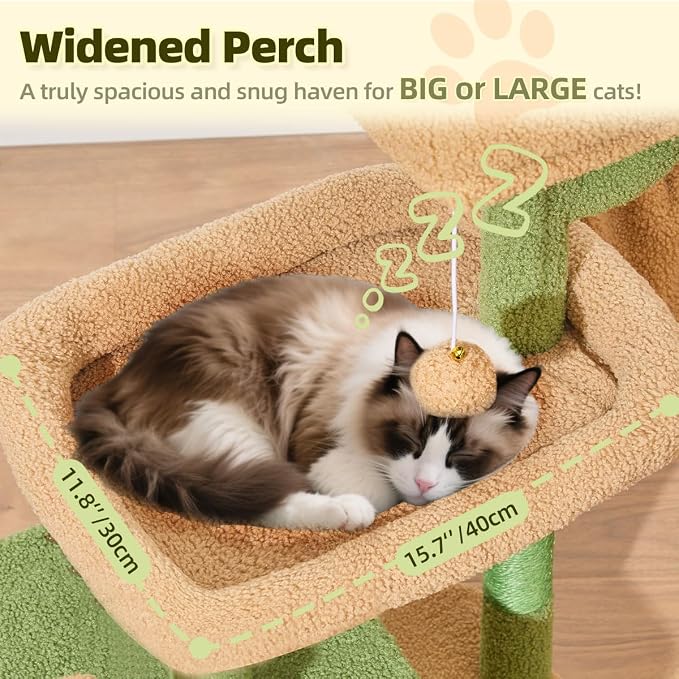 Taoqimiao MS043T Cat Tree, 32.2-Inch Cat Tower - Image 2