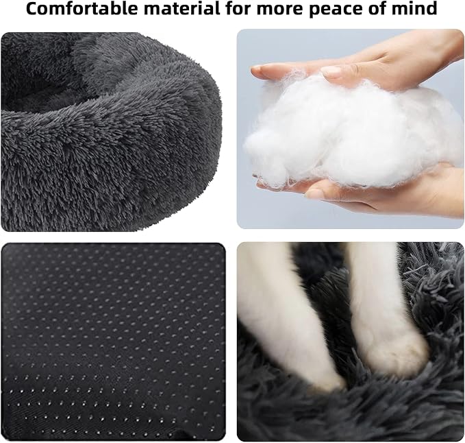 Nisrada Dog Bed for Small Medium Large Dogs, 24 inch Calming Dogs Bed, - Image 2