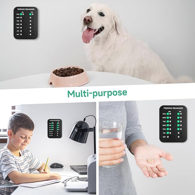 YAUYIK Dog Feeding Reminder, Magnetic Reminder Sticker, AM/PM Daily Indication - Image 3