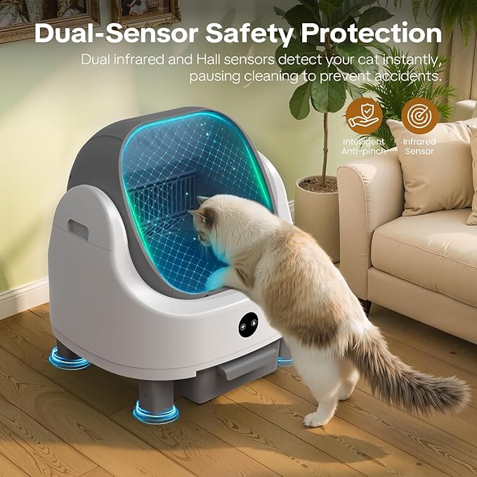 OROLEY Open-Top Automatic Cat Litter Box, Self-Cleaning Litter Box - Image 3