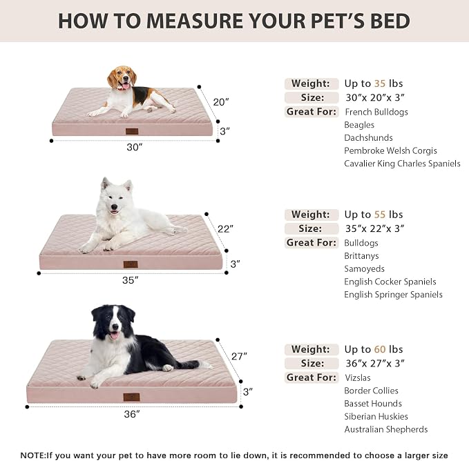 WNPETHOME Orthopedic Dog Bed Medium Size Dog, Waterproof Medium Dogs Bed - Image 5