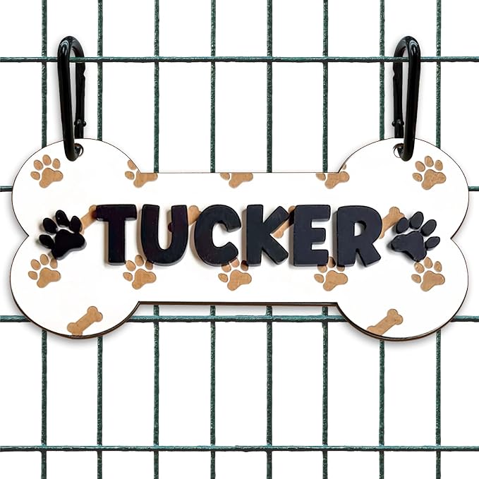 Personalized Dog Crate Sign Custom Dog Kennel Accessories Name Plate Doghouse by CustomYourMemories