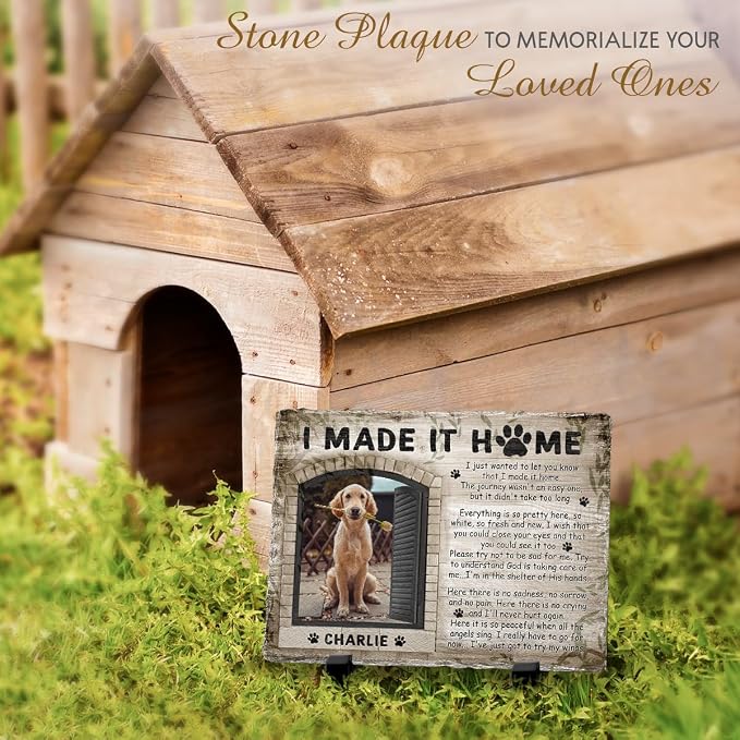 Personalized Polychromatic Rock Plaque: 'I Made It Home' - Image 6