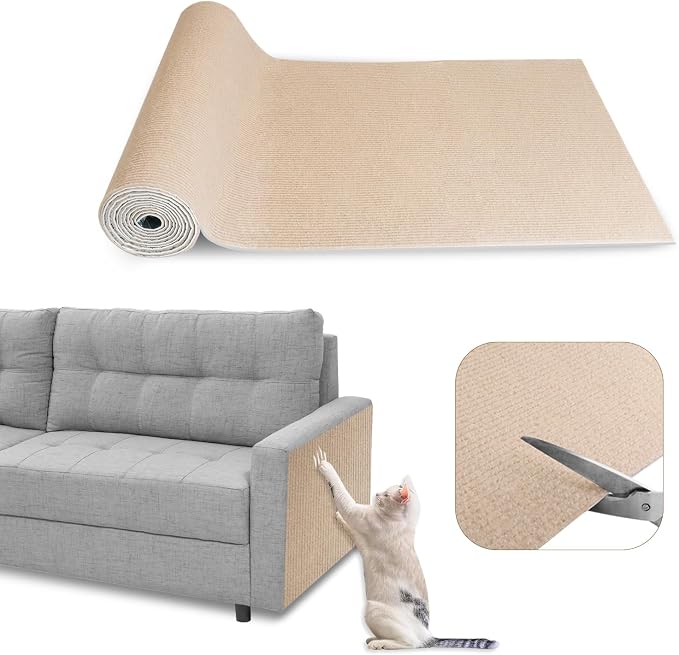 Eunice Cat Scratching Mat, Self-Adhesive Cat Scratch Carpet, Trimmable by Eunice