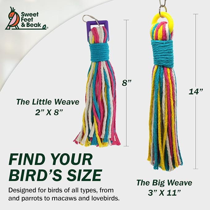 Sweet Feet & Beak Cotton 11" Rope Toy - Image 2