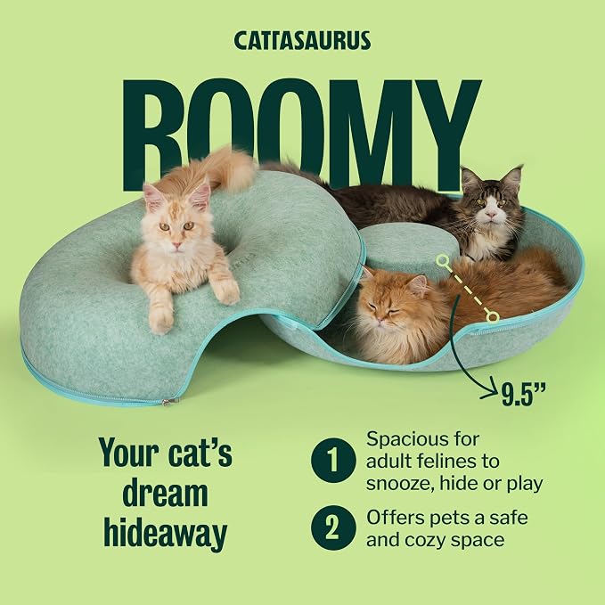 Cattasaurus Peekaboo Cat Cave, Extra Spacious - Image 4