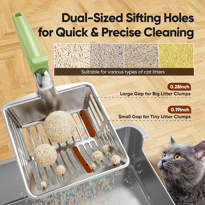 Metal Cat Litter Scoop, Large Cat Scooper - Image 3