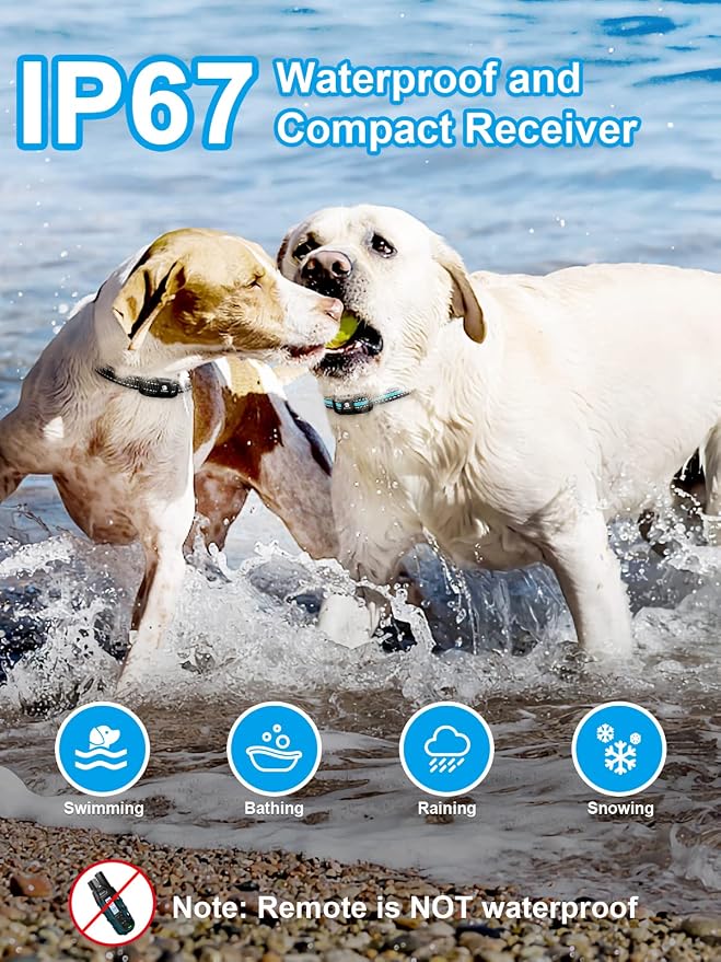 Bousnic Dog Shock Collar 2 Dogs - 3300 ft Waterproof Training Collar - Image 4