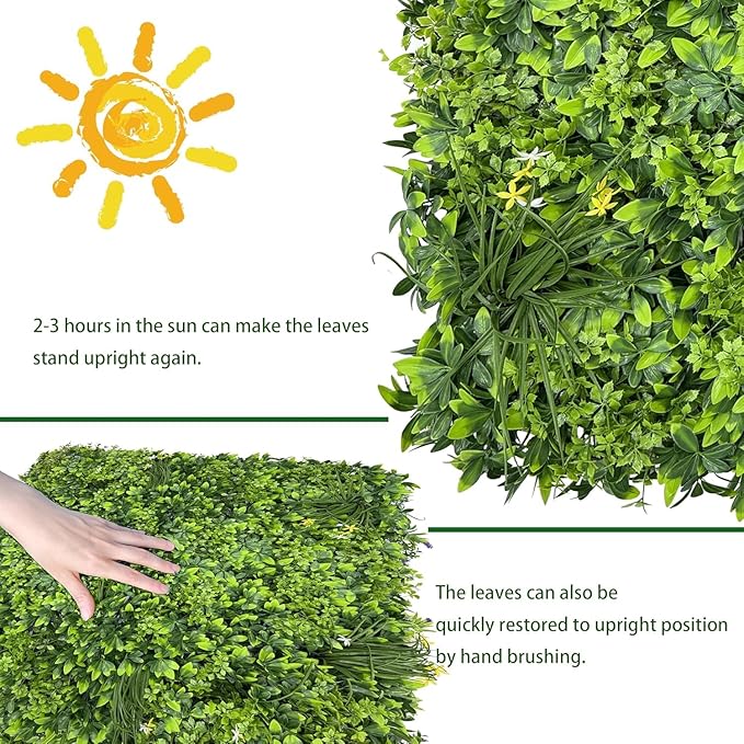Artificial Plant Wall Roll: 72 X144 in UV-Anti Ivy Privacy Fence Screen Faux - Image 7