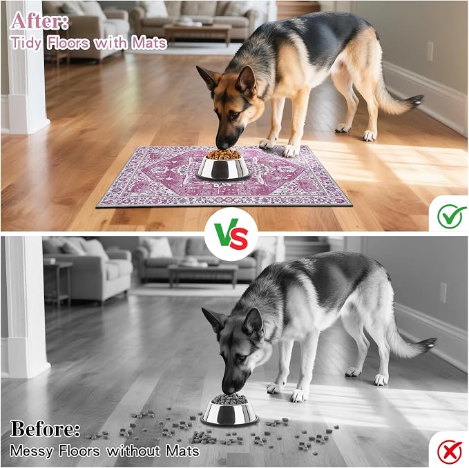 famibay Dog Food Mat, Absorbent Cat Dog Mats - Image 3