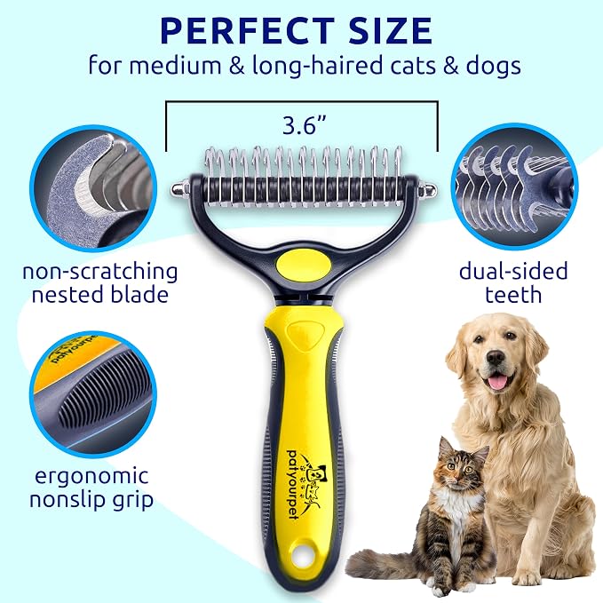Pat Your Pet Deshedding Dog Brush - Image 6