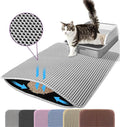 Extra Large Cat Litter Mat, 30x22 Inches Honeycomb Double Layer Cat Litter by Petinstinct