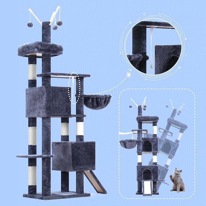 Hey-brother Cat Tree Tower, Sturdy Scratching Posts - Image 8