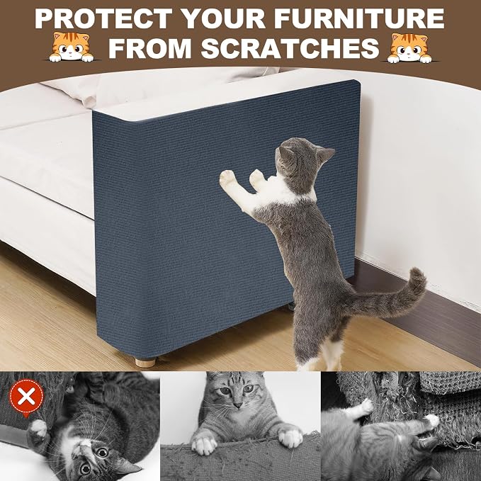 Cat Scratch Furniture Protector, 78.7"x15.8" Cat Scratching Mat, Trimmable - Image 4