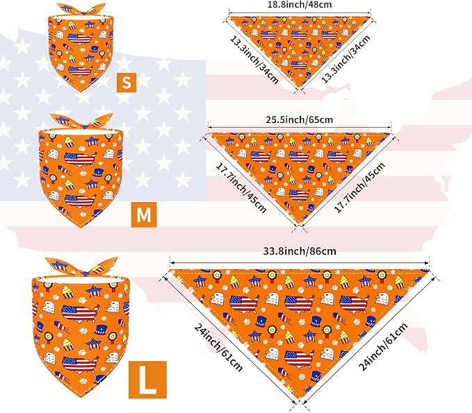 30 Pack 4th of July Dog Bandanas Bulk - Image 2