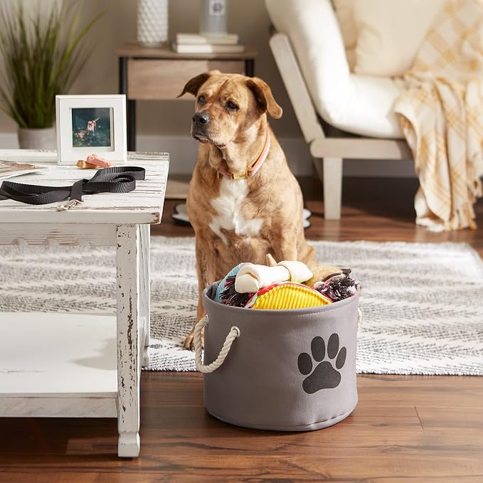 Bone Dry Pet Storage Collection Collapsible Bin, Small Round - Image 4