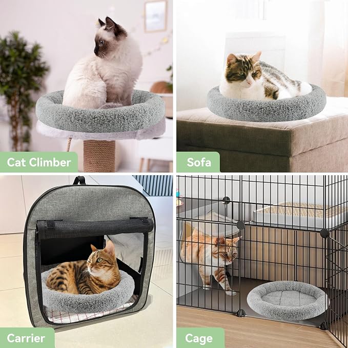 LESYPET Cat Bed for Indoor Cats, Small Pet Bed Curl Sleep Cushion - Image 2