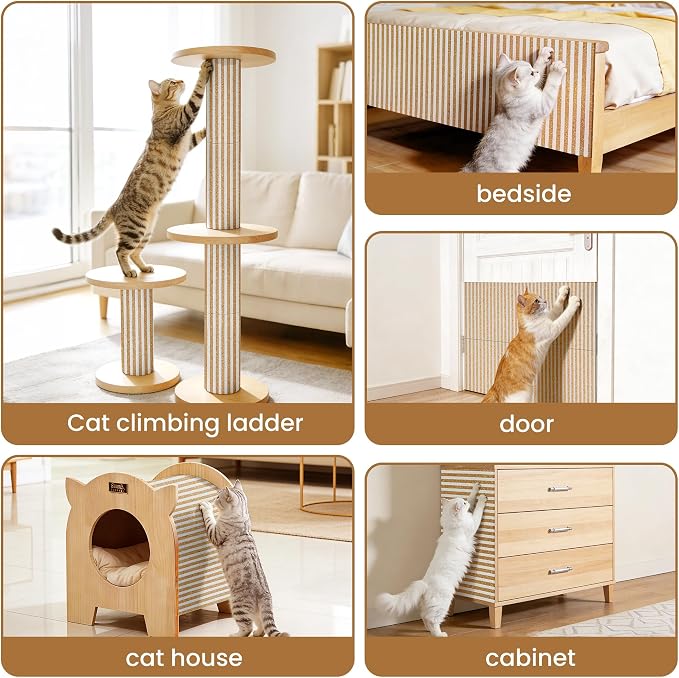 Natural Cork-Cat Scratch mat Upgraded-Cat Scratch Pad Rug-cat Couch - Image 2