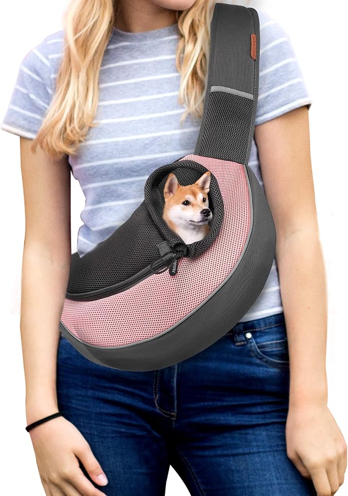 FDJASGY Pet Sling Carrier for Small Dogs Cats, Breathable Mesh Travelling Hand by FDJASGY