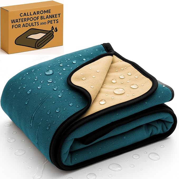 Waterproof Blanket for Bed or Couch – Soft and Leakproof Waterproof Throw by Callarome