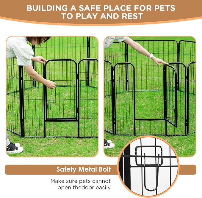 BestPet | Dog Playpen | 40 Inch, 12 Panels | Heavy Duty Metal Pet Exercise Pen - Image 3