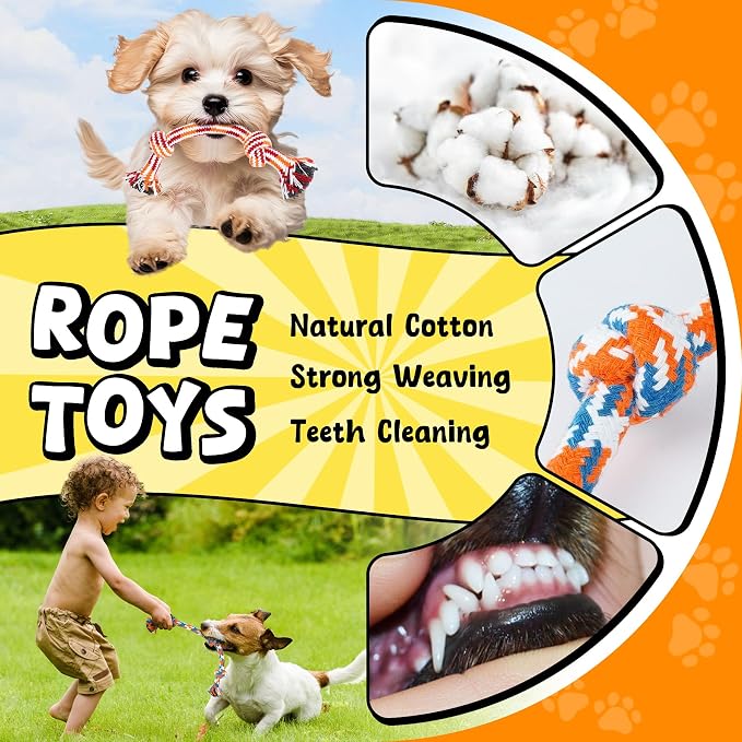 Zeaxuie 9 Pack Puppy Toys for Teething, Puppy Chew Toys - Image 4