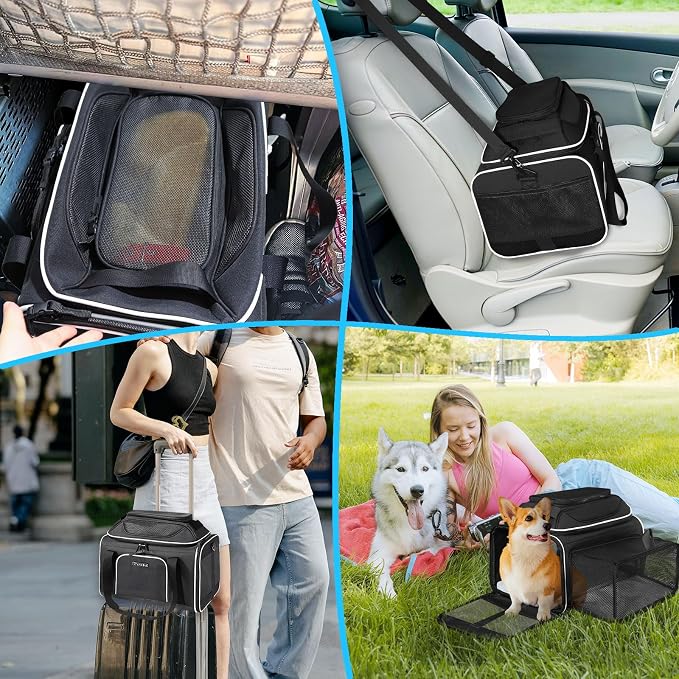 Petskd Top and Side Expandable Pet Carrier 17x11x9.5 Inches Alaska Airline - Image 8