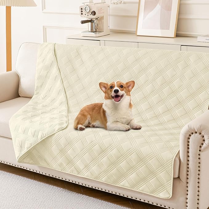 hyha Waterproof Dog Blanket, Reversible Pet Bed Blanket, Soft Sofa Couch Cover by hyha