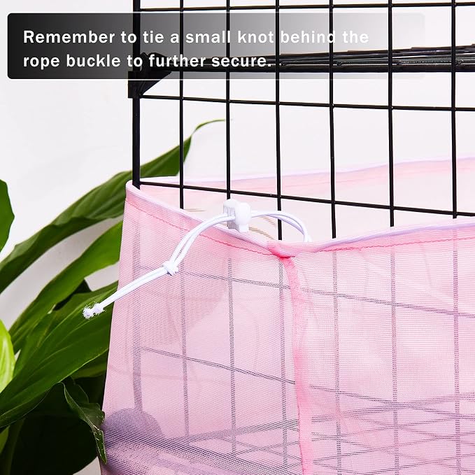 Shappy Large Bird Cage Seed Catcher, Bird Cage Cover Net Skirt Guard, - Image 3