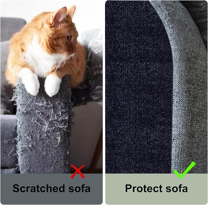 Cat Scratching Climbing Carpet Mat, Adhesive Trimmable Cat Post Covered Pad - Image 3