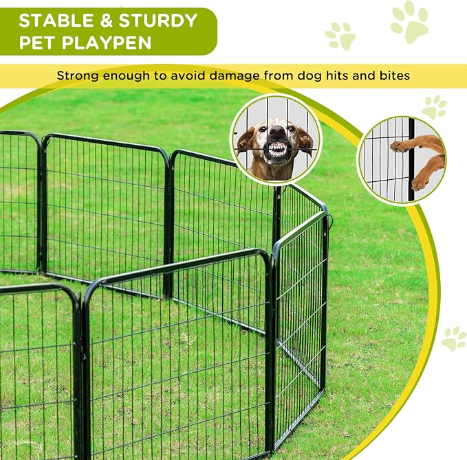 BestPet | Dog Playpen Extender | 24 Inch, 4 Panels | Heavy Duty Metal Pet - Image 5