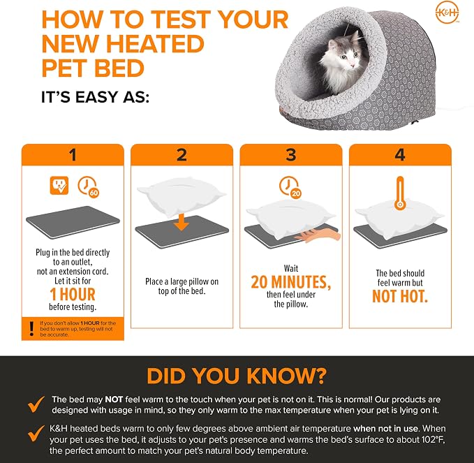 K&H Pet Products Heated Cat Bed - Image 6