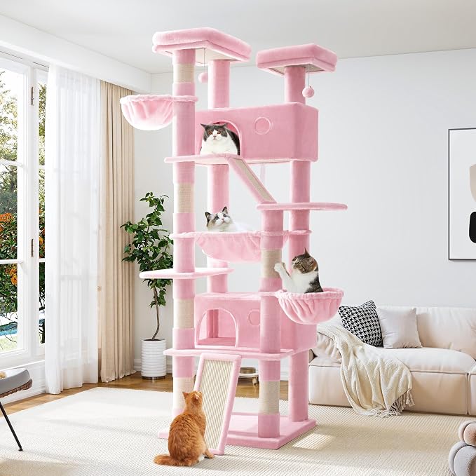 Allewie 81 Inches Tall Cat Tree/Multi-Level Large Climbing Tree House and Towers by Allewie