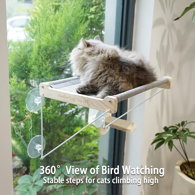 PETKARAY Cat Window Perch, Foldable Cat Hammock - Image 6