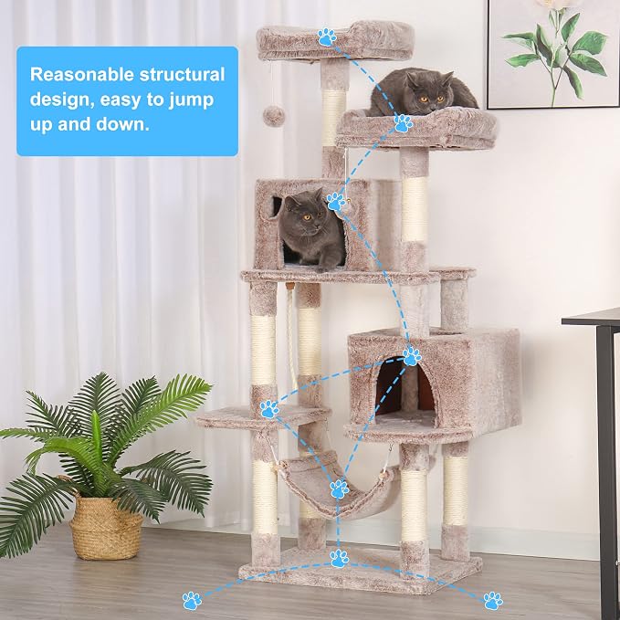 Hey-brother Large Multi-Level Cat Tree Condo Furniture - Image 7
